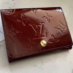 💯 Auth Louis Vuitton Vernis Card Holder Wallet